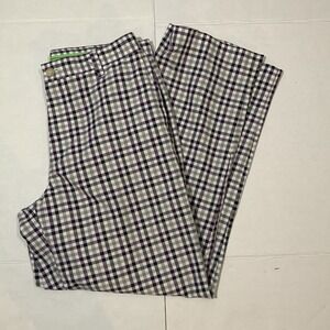 Izod Pants/Golf-Perform X-Men's 32x30 Purple/Gray Checks